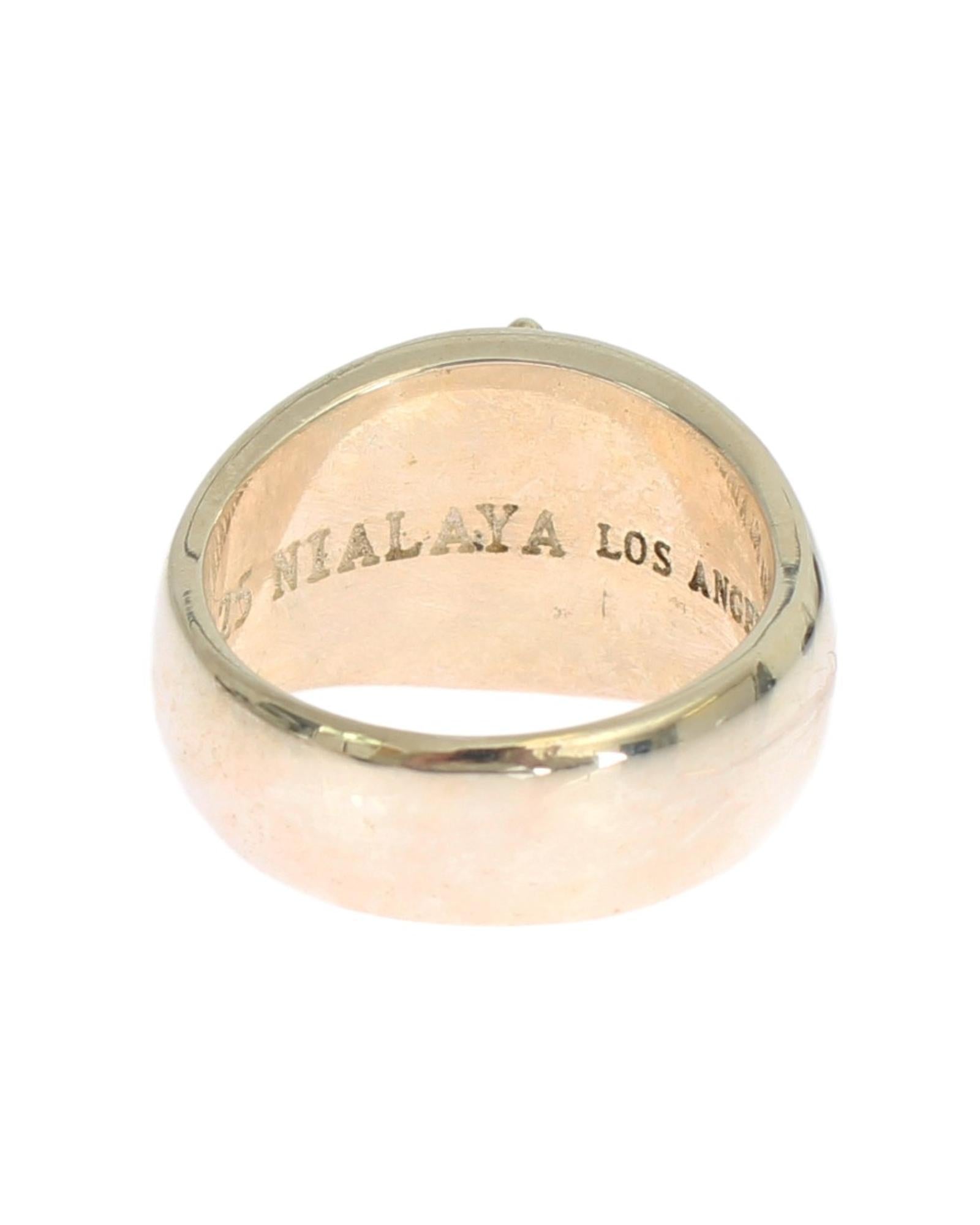 NIALAYA Sterling Silver Mens Ring MRING_023 63 EU Men 3