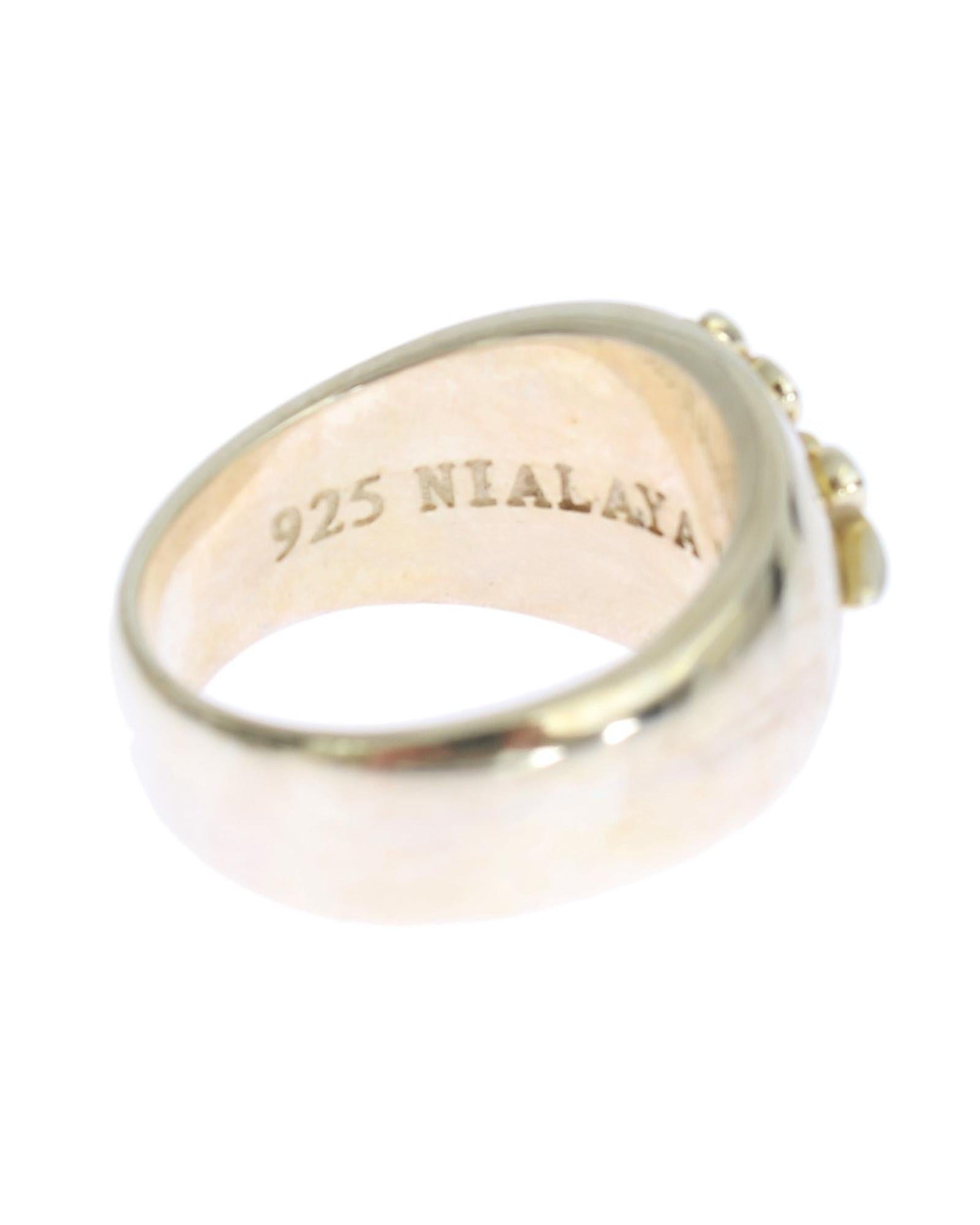 NIALAYA Sterling Silver Mens Ring MRING_023 63 EU Men 4