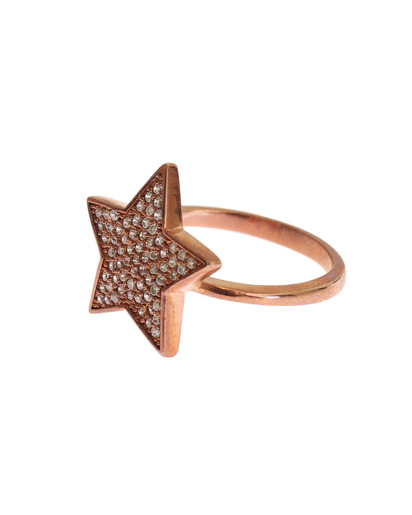 Authentic NIALAYA Pink Gold Plated Sterling Silver Ring 54 EU Women 4