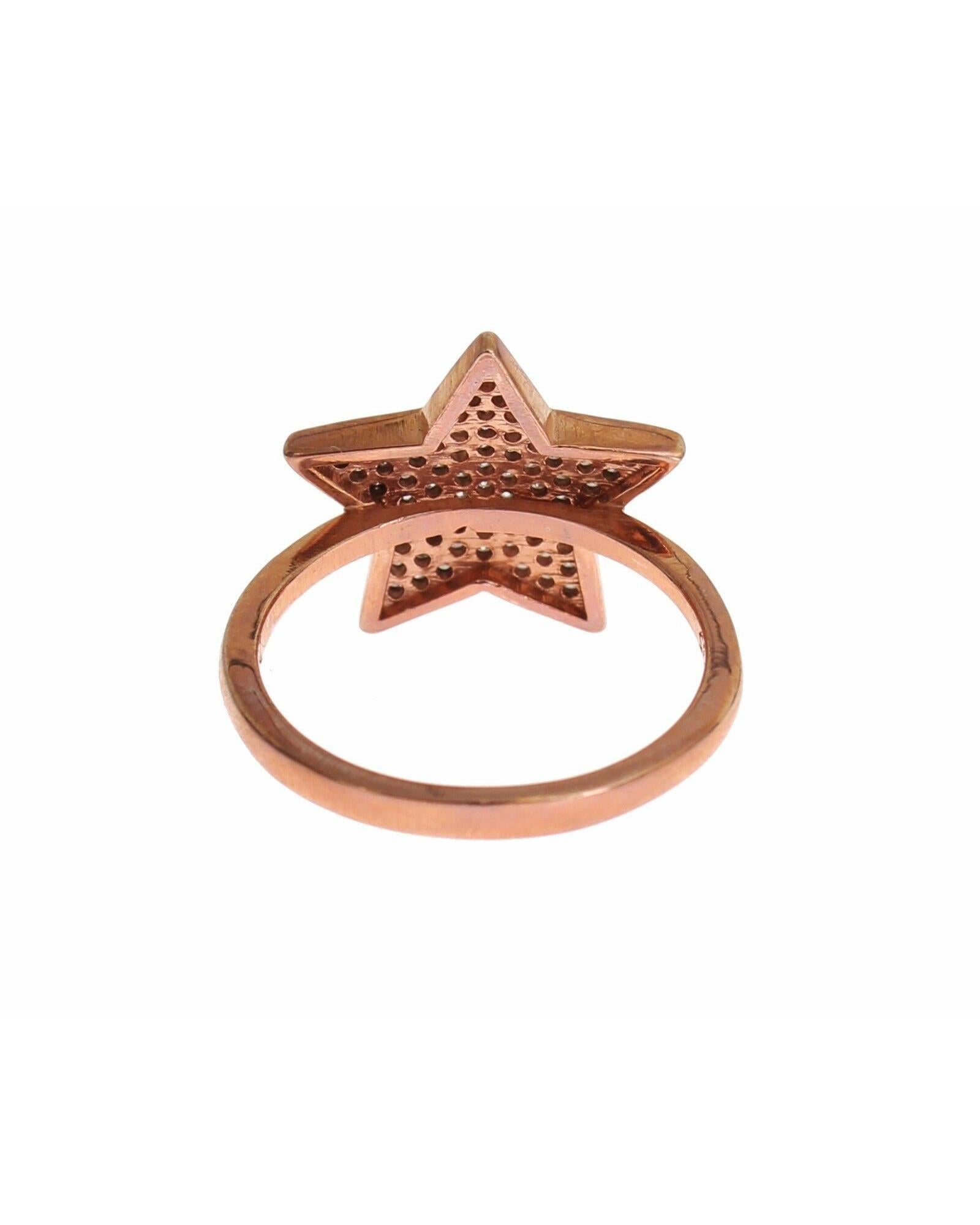Authentic NIALAYA Pink Gold Plated Sterling Silver Ring 54 EU Women 5