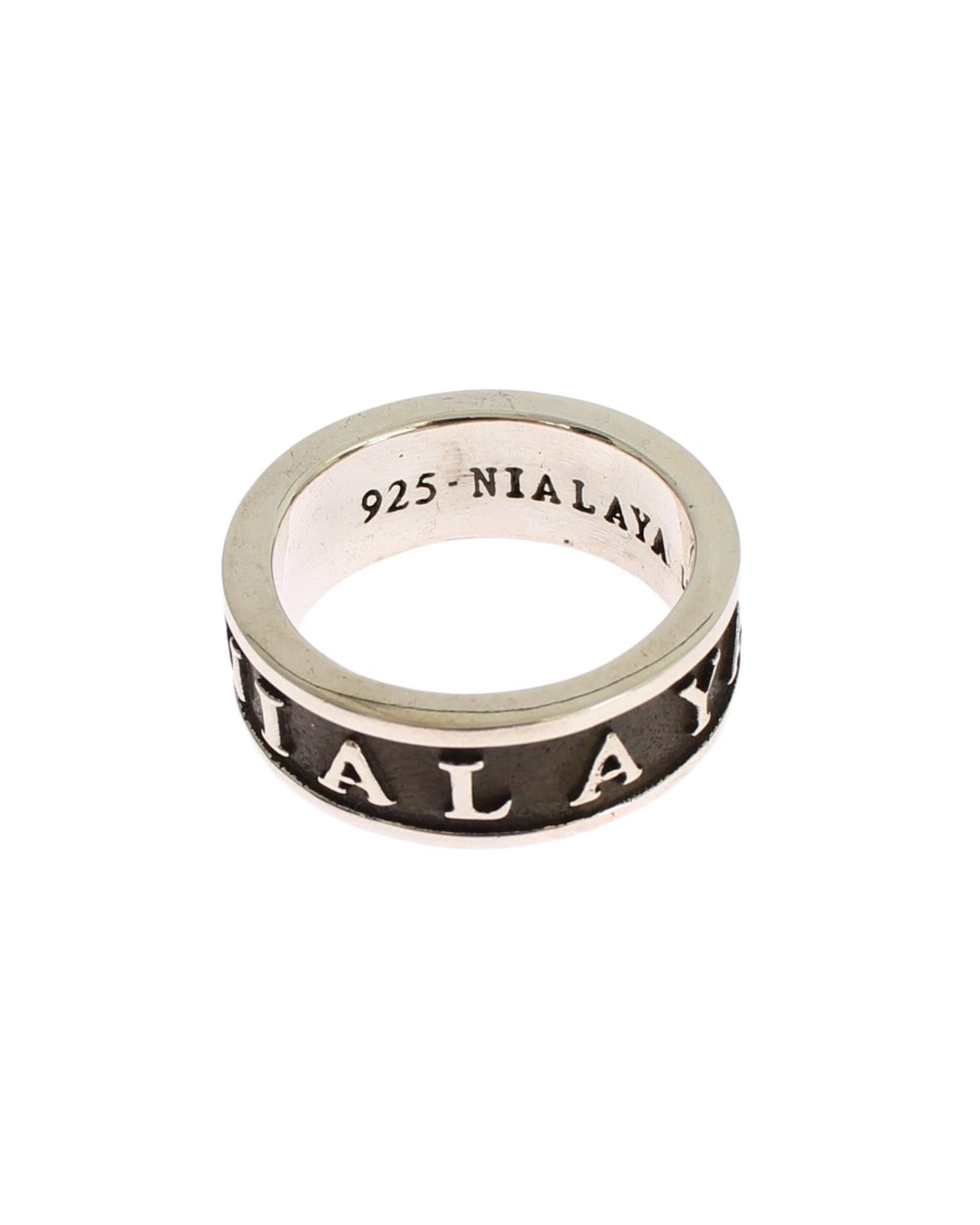 925 Sterling Silver Logo Ring 63 EU Men 3