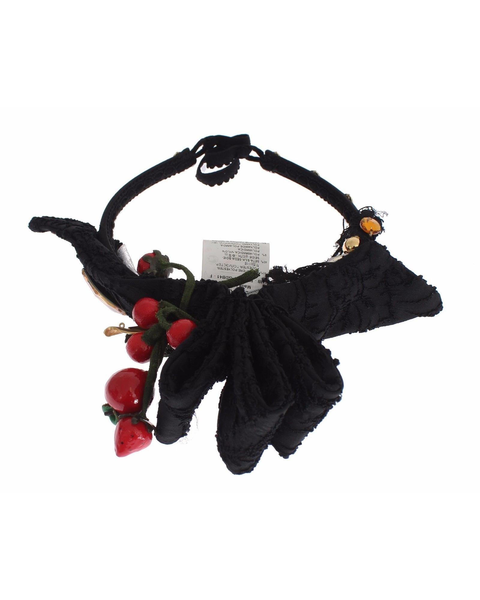 Authentic Dolce & Gabbana Berry Fruit Crystal Embellished Diadem One Size Women 4