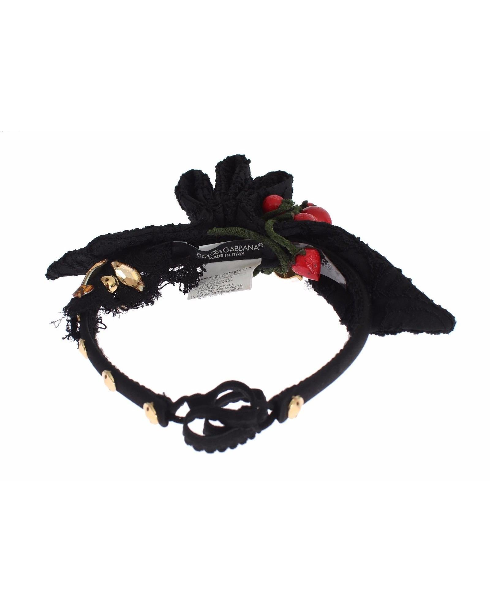 Authentic Dolce & Gabbana Berry Fruit Crystal Embellished Diadem One Size Women 6