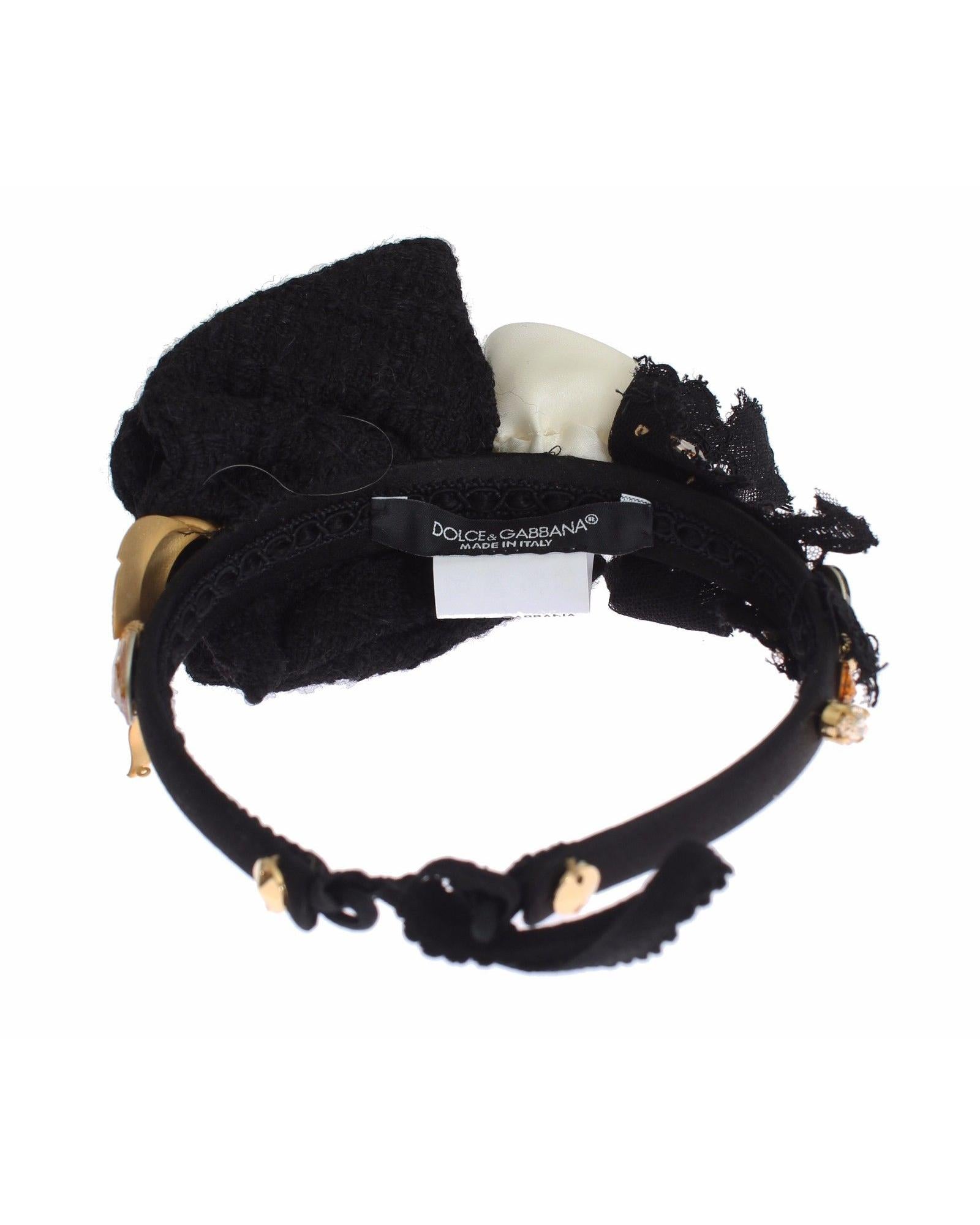 Authentic Dolce & Gabbana Crystal Embellished Diadem Headband One Size Women 4