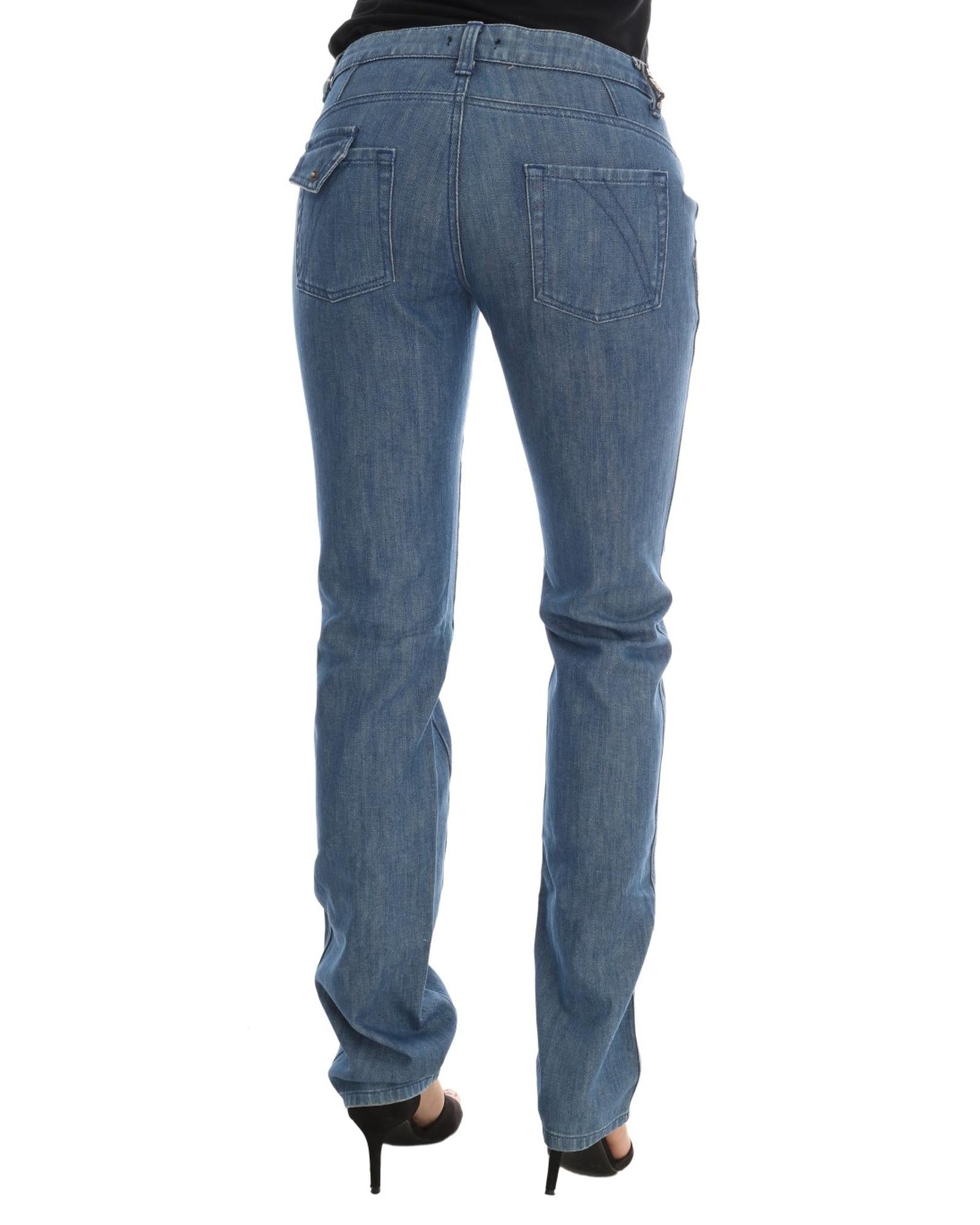 Costume National Women's Blue Wash Cotton Slim Denim Jeans - W26 US 3