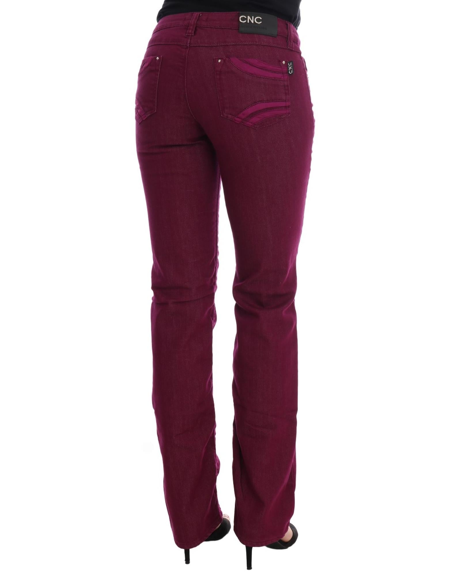 Costume National Women's Red Wash Cotton Stretch Denim Jeans - W26 US 3