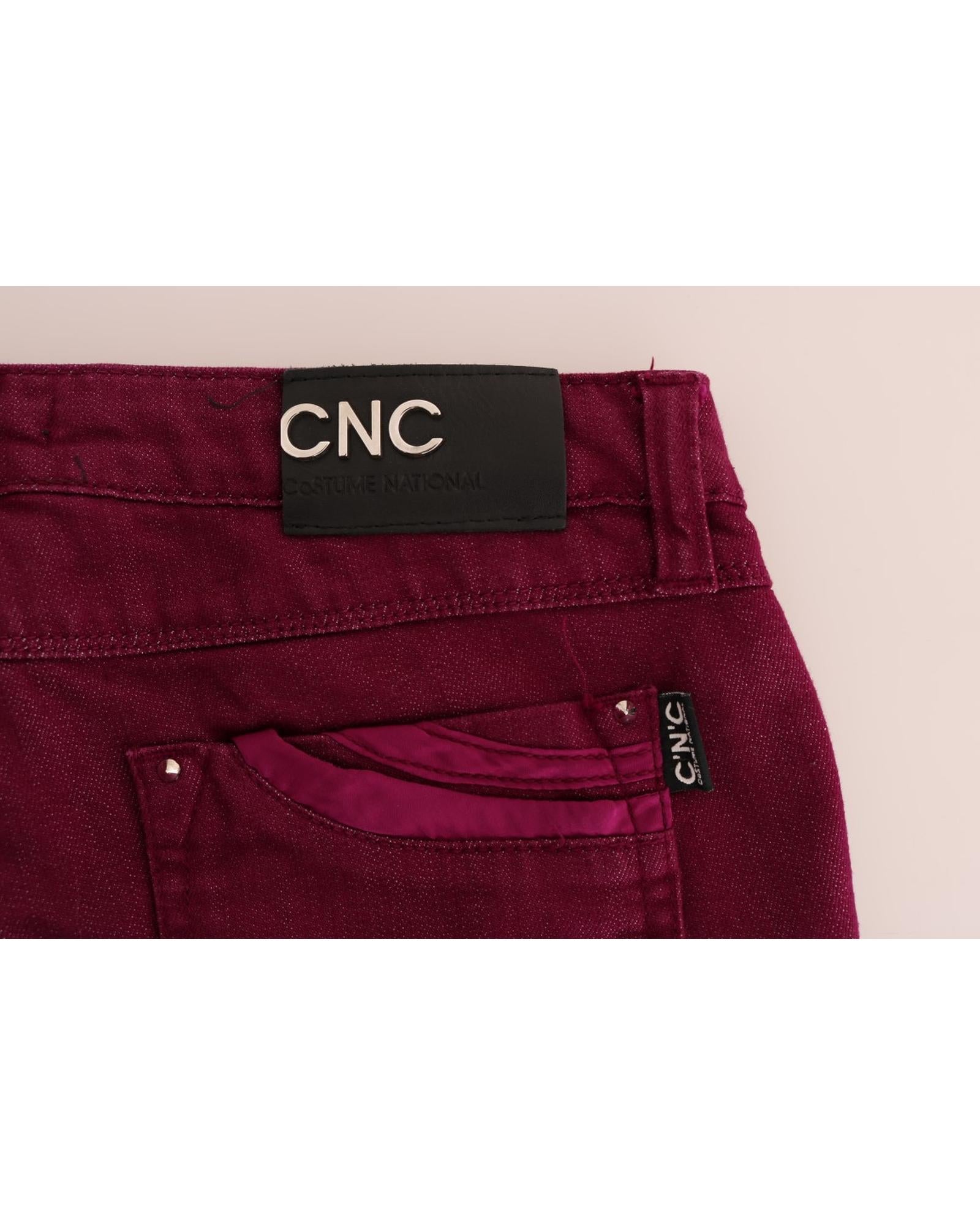 Costume National Women's Red Wash Cotton Stretch Denim Jeans - W26 US 6