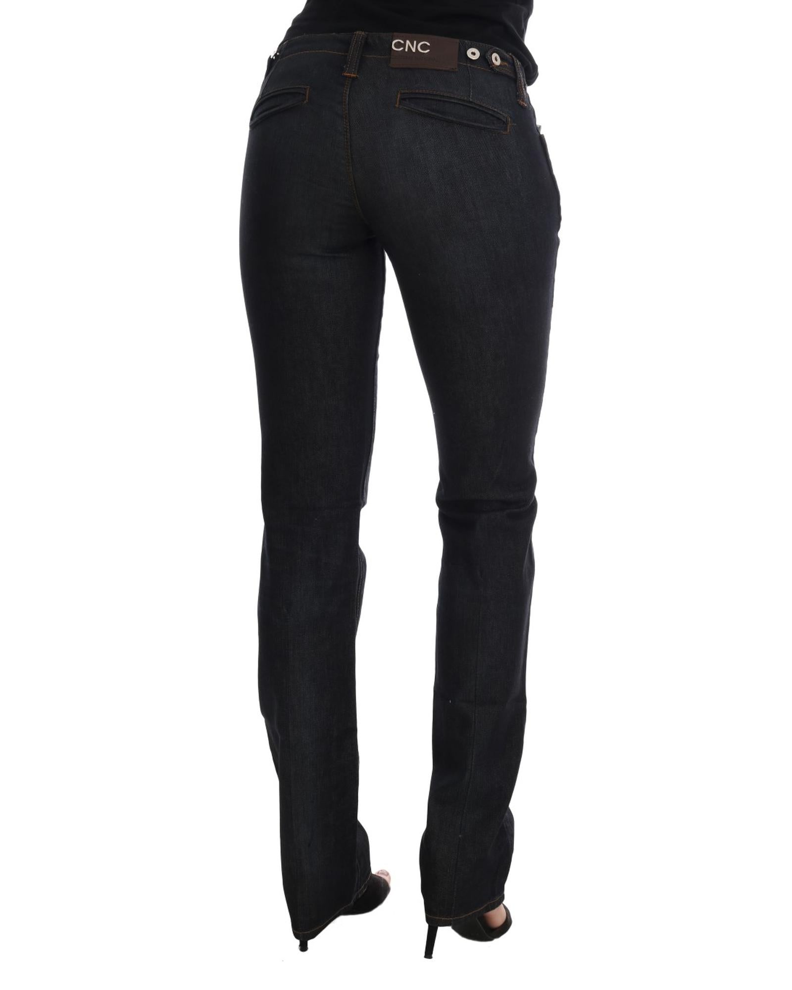 Costume National Women's Dark Blue Cotton Slim Fit Jeans - W26 US 3
