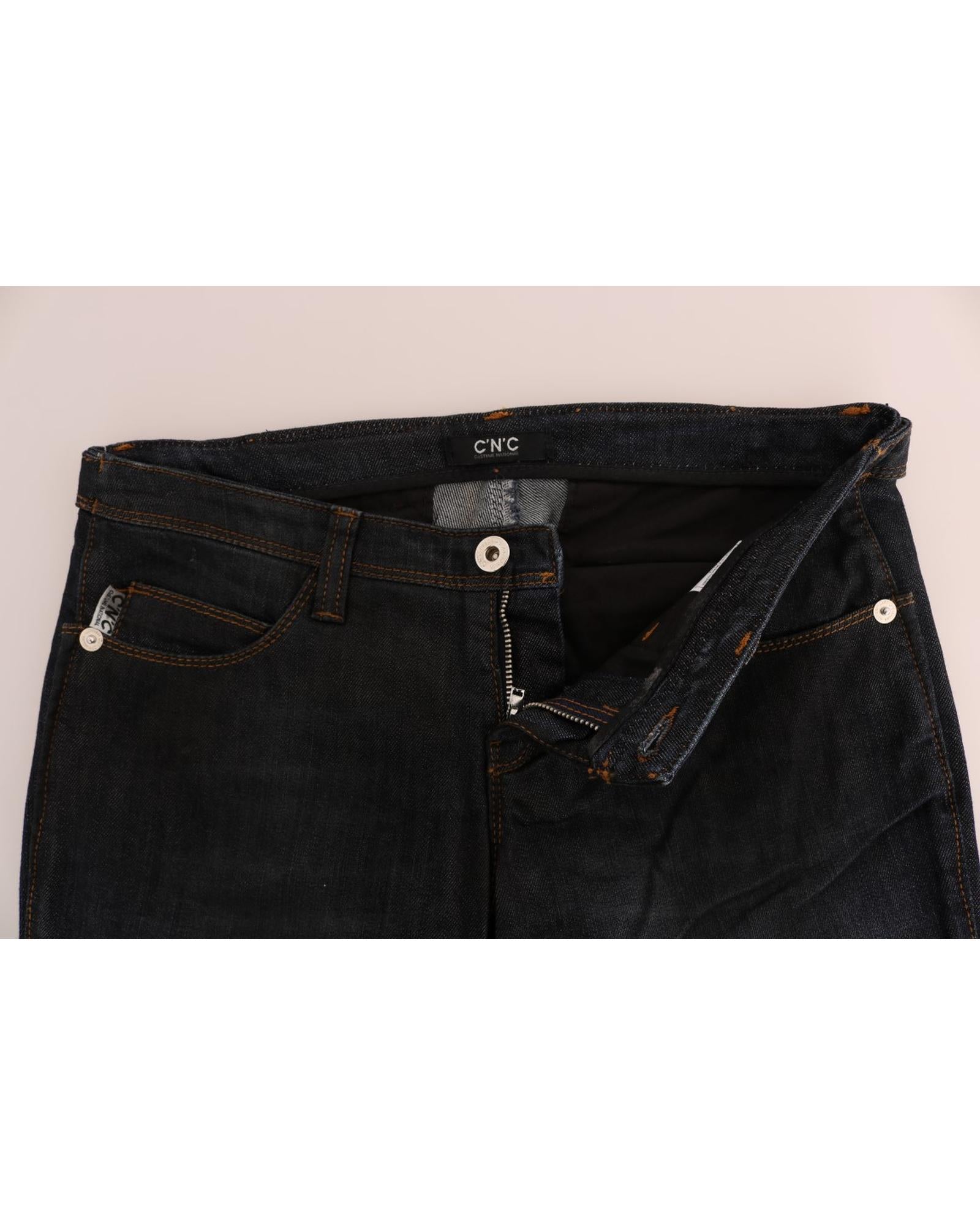 Costume National Women's Dark Blue Cotton Slim Fit Jeans - W26 US 5