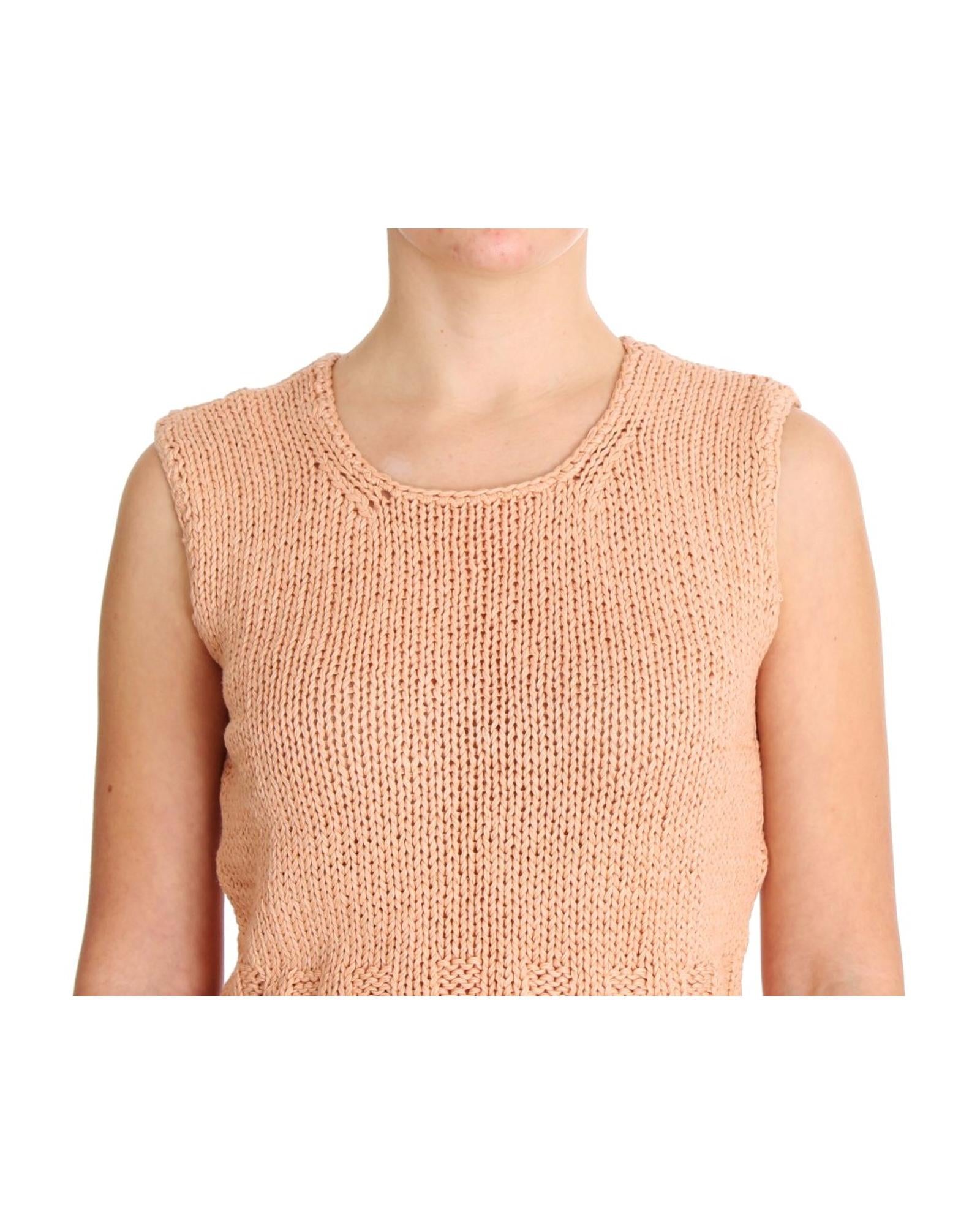 Pink Memories Sleeveless Knitted Cotton Blend Vest Sweater One Size Women 3