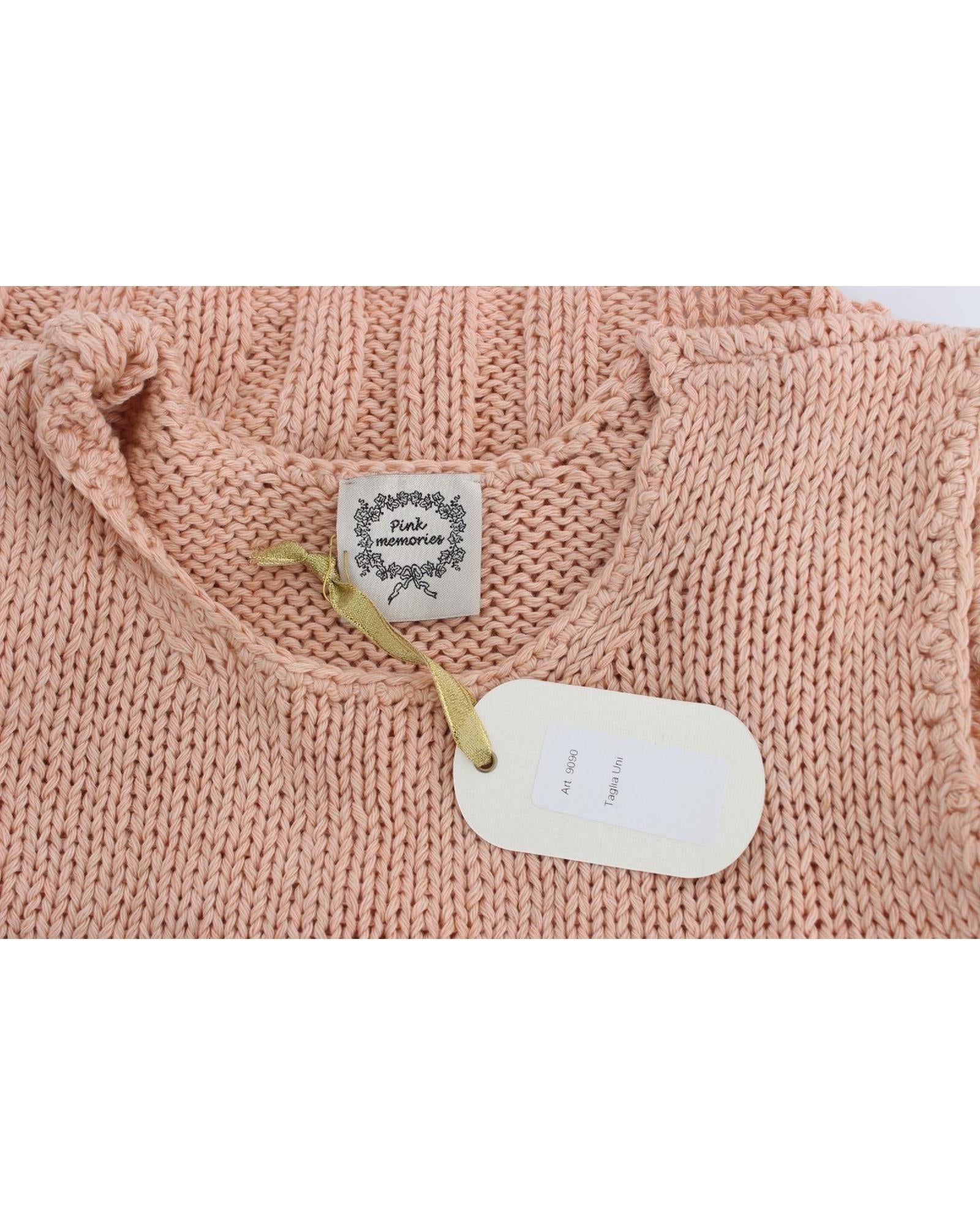 Pink Memories Sleeveless Knitted Cotton Blend Vest Sweater One Size Women 4