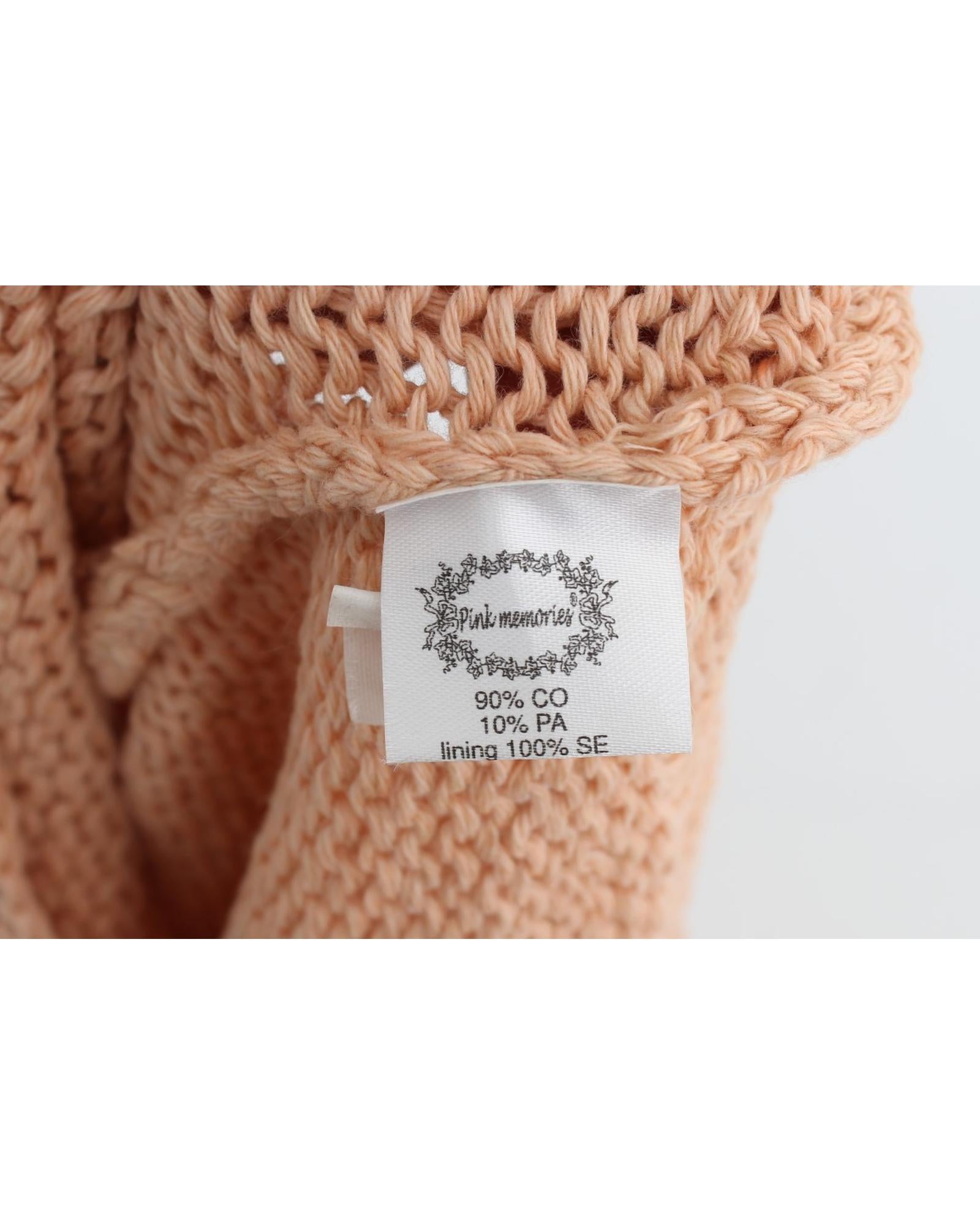 Pink Memories Sleeveless Knitted Cotton Blend Vest Sweater One Size Women 5