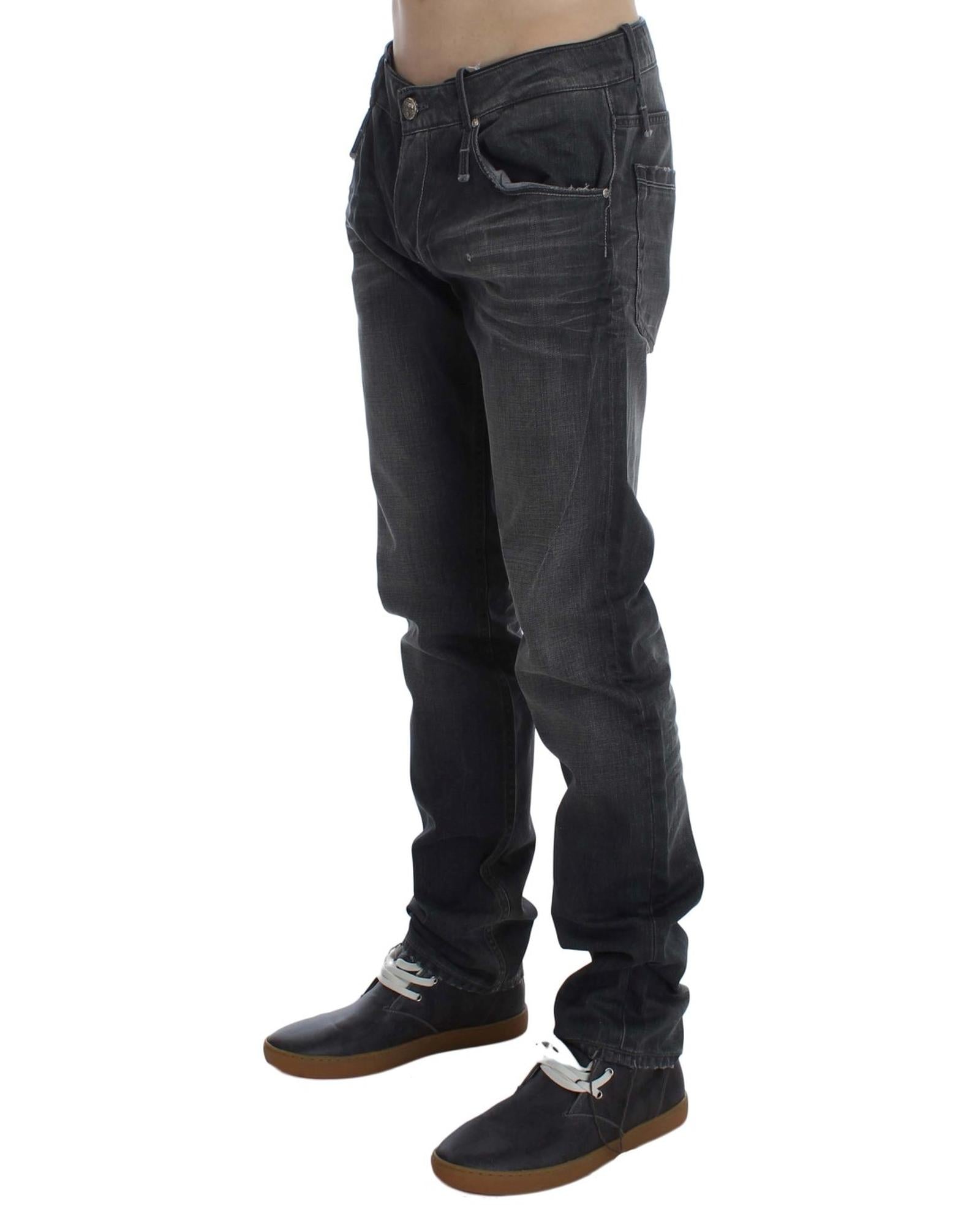ACHT Mens Jeans - Straight Regular Fit with Logo Details W34 US Men