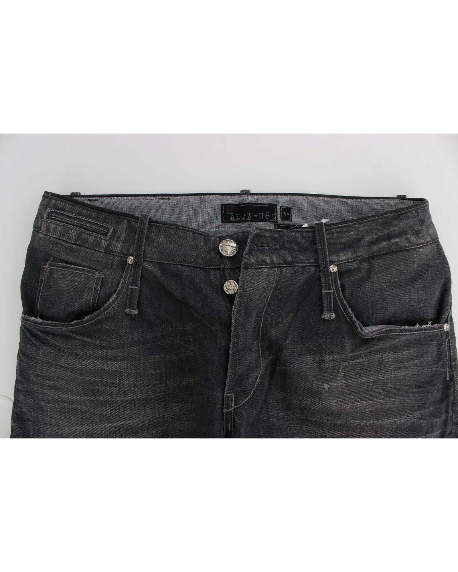 ACHT Mens Jeans - Straight Regular Fit with Logo Details W34 US Men 4
