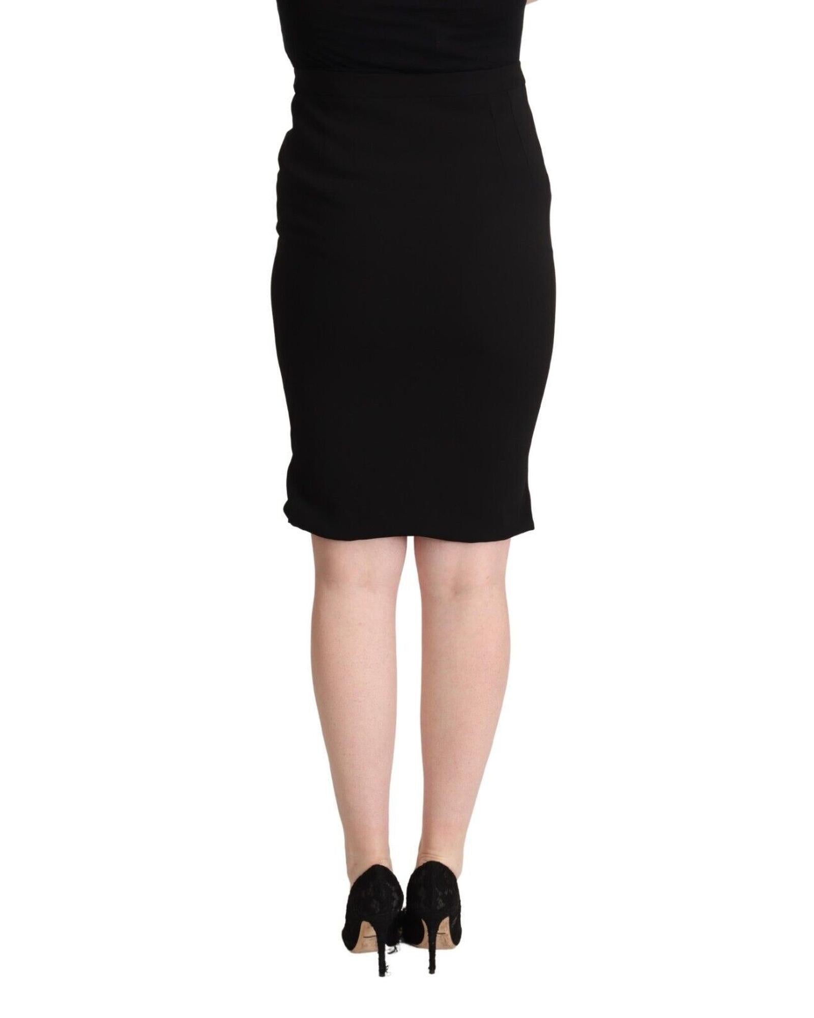 Pencil Cut High Waist Skirt with Logo Details 38 IT Women 3