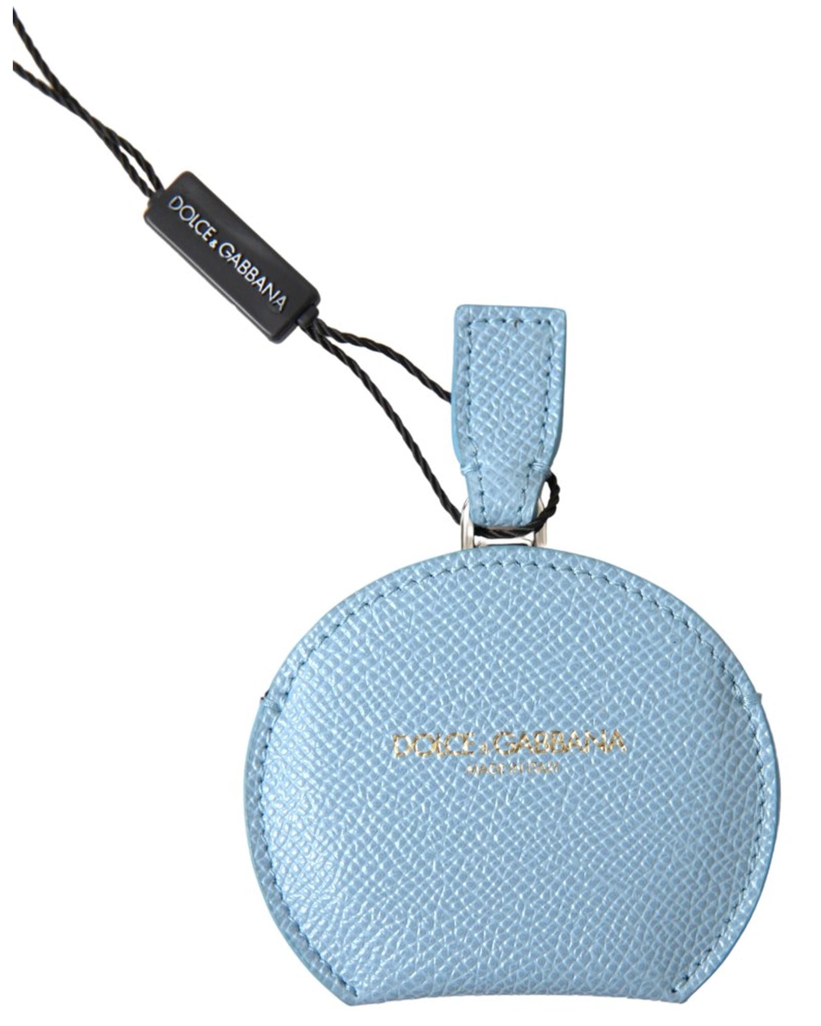 Dolce & Gabbana Women's Light Blue Calfskin Leather Mirror Holder - One Size 4