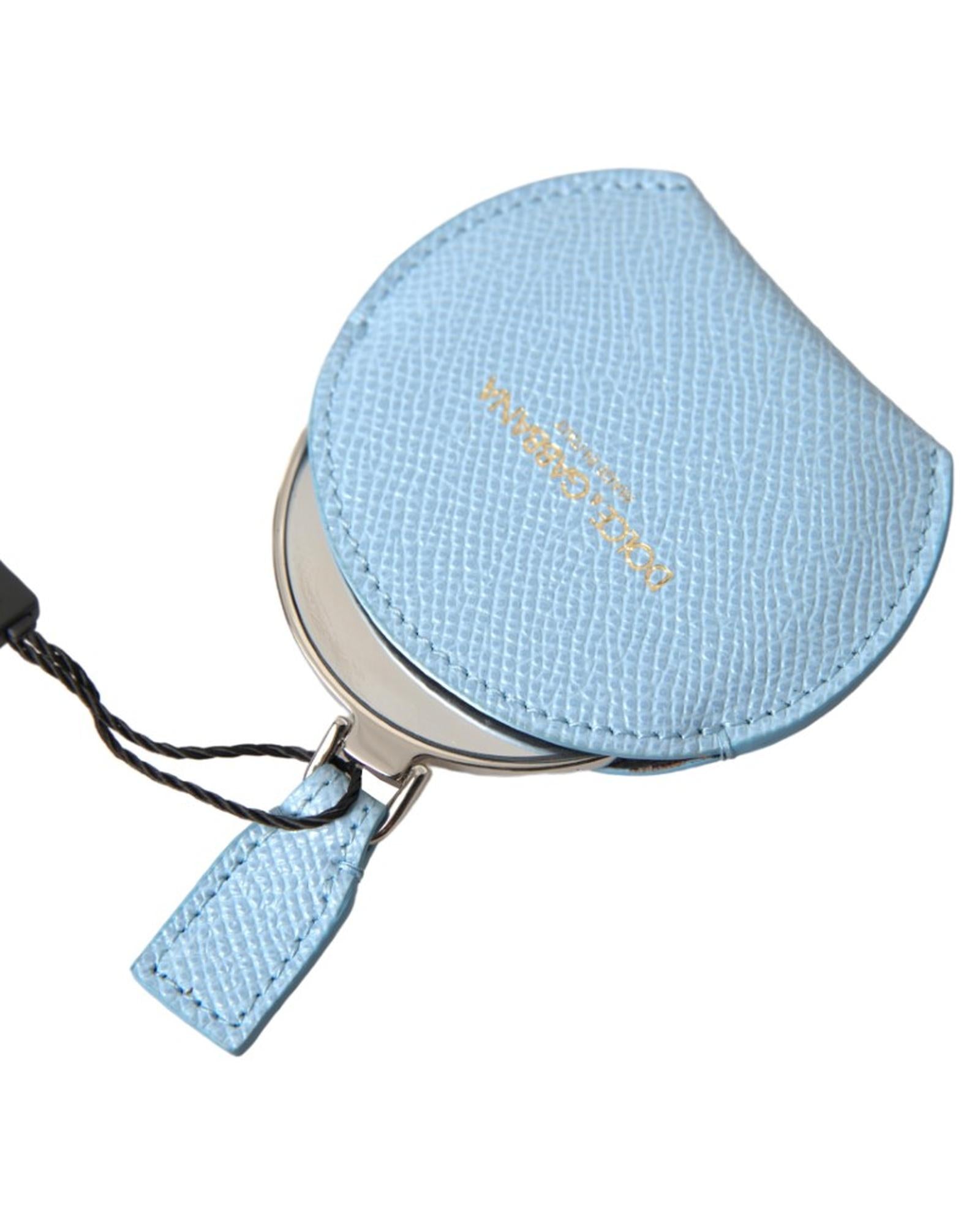 Dolce & Gabbana Women's Light Blue Calfskin Leather Mirror Holder - One Size 5