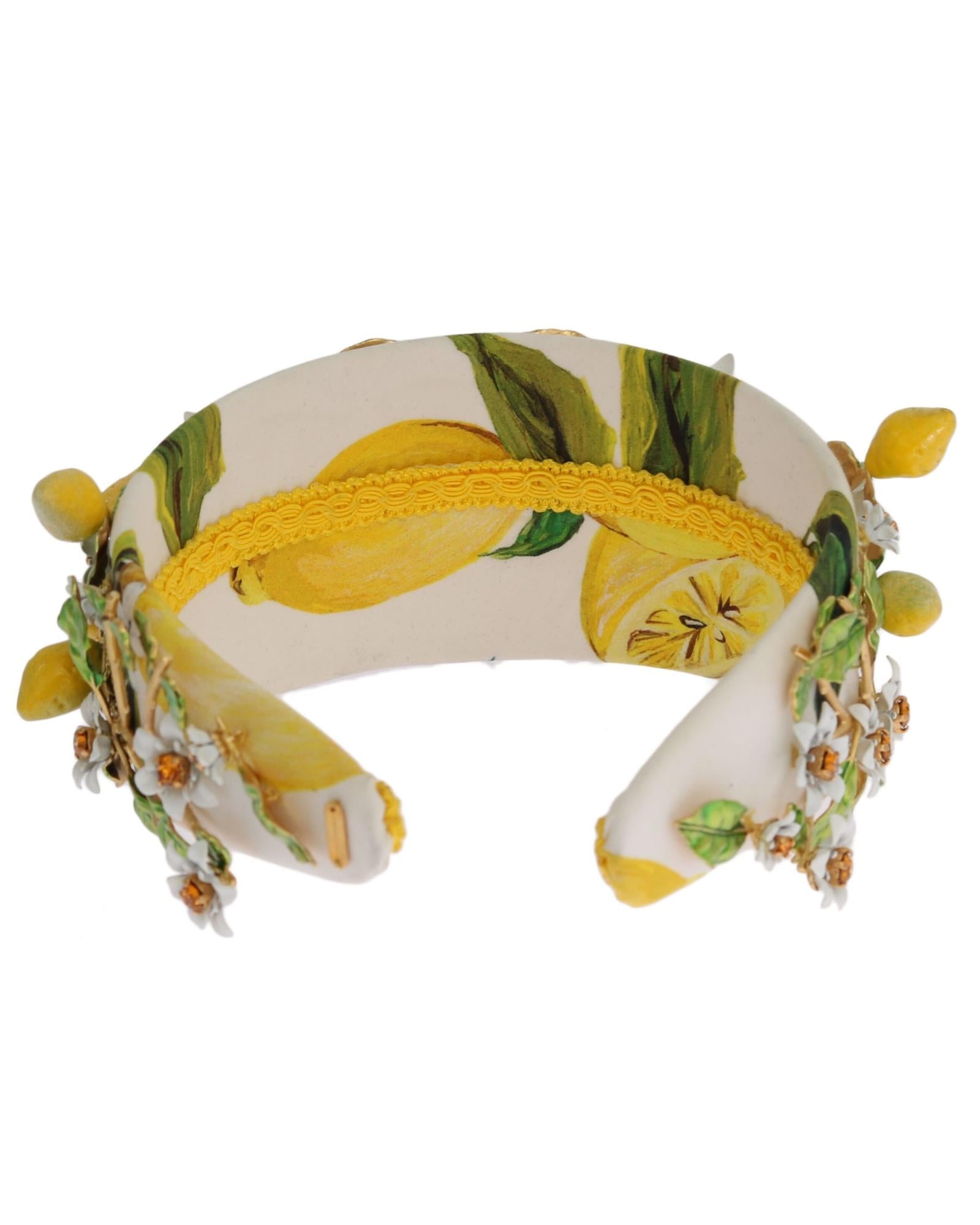 Dolce & Gabbana Lemon Sicily Crystal Headband One Size Women 3