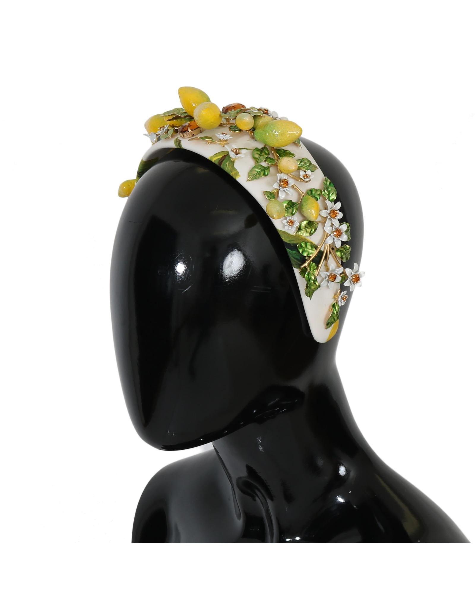 Dolce & Gabbana Lemon Sicily Crystal Headband One Size Women 4