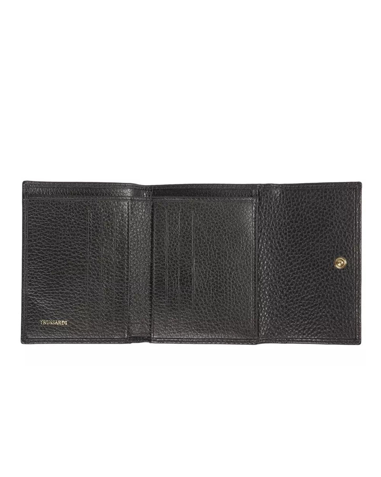 Embossed Leather Womens Wallet with Press Button Closure One Size Women 3