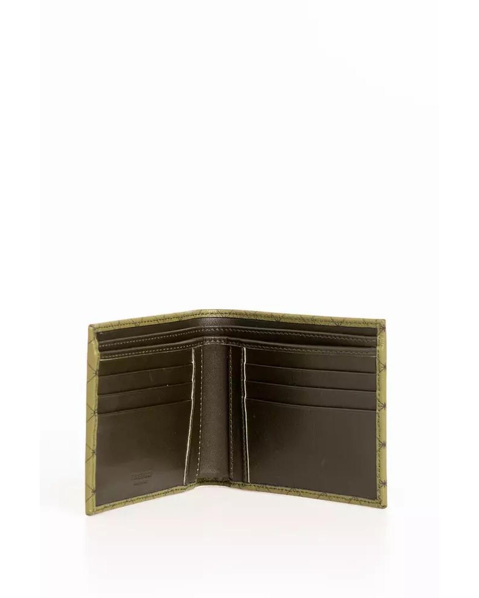 Monogram Wallet with Grain Effect Texture and 70s Print One Size Men 3