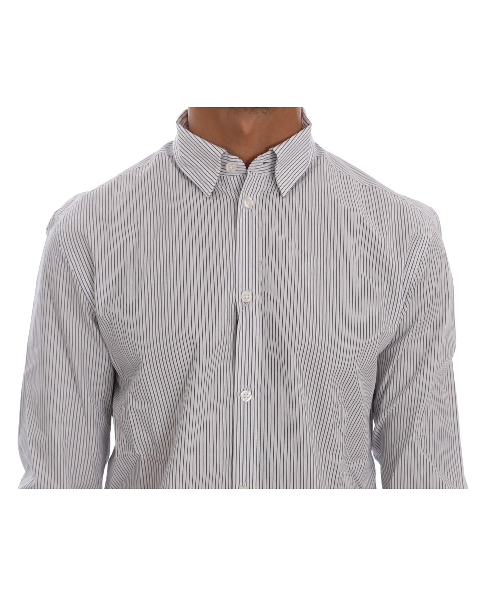 Frankie Morello Casual Shirt with Blue Stripes L Men 4