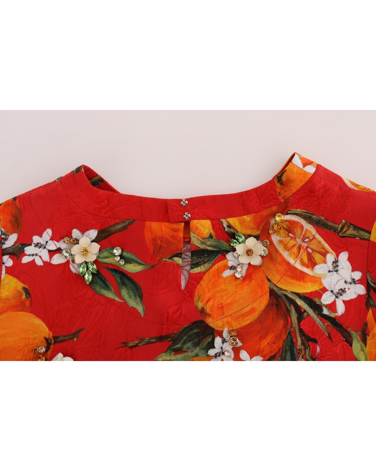 Crystal Embellished Blossom Print Blouse 38 IT Women 4