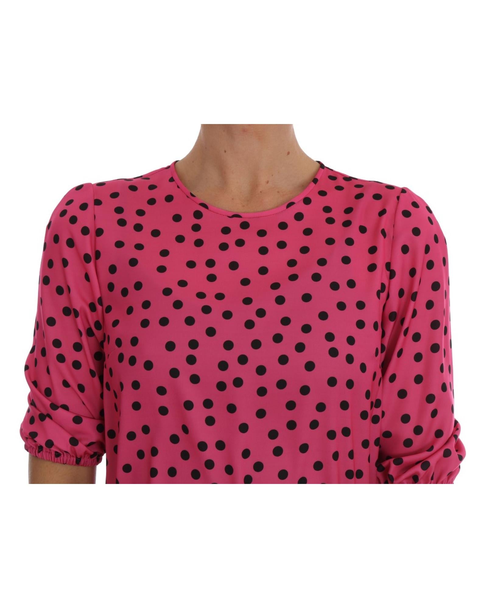 Enchanted Sicily Silk Blouse with Polka Dots 36 IT Women 4