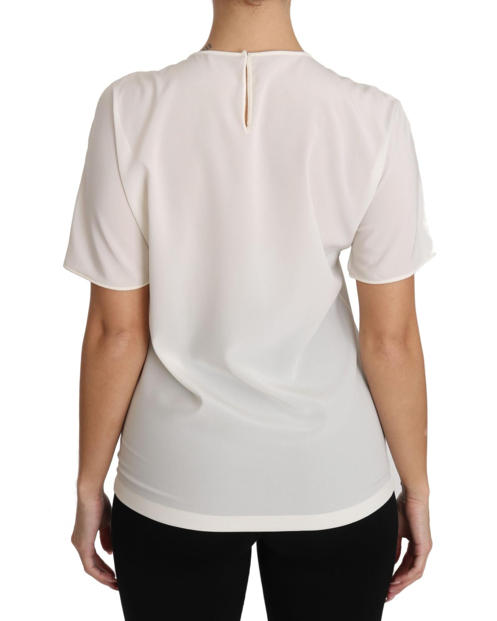 DOLCE & GABBANA Figure Family Silk T-Shirt 44 IT Women 3