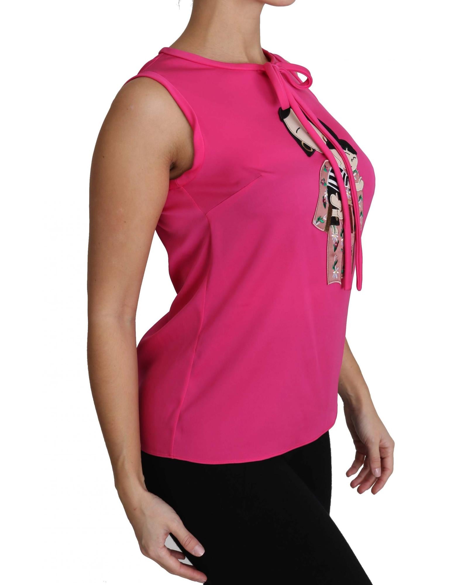 Stunning Dolce & Gabbana Family Silk Tank Top Shirt 38 IT Women 4
