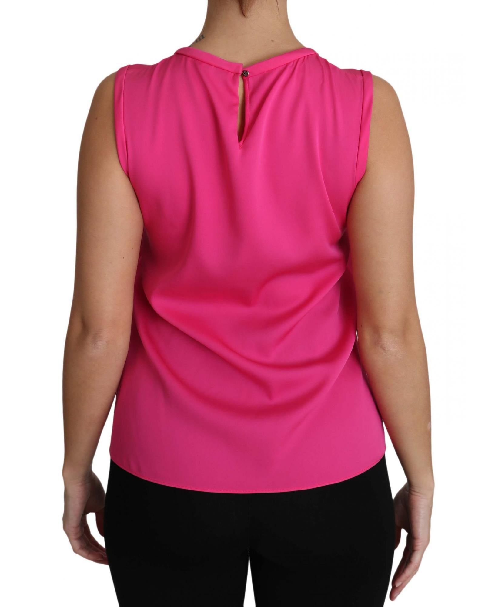 Stunning Dolce & Gabbana Family Silk Tank Top Shirt 40 IT Women 6