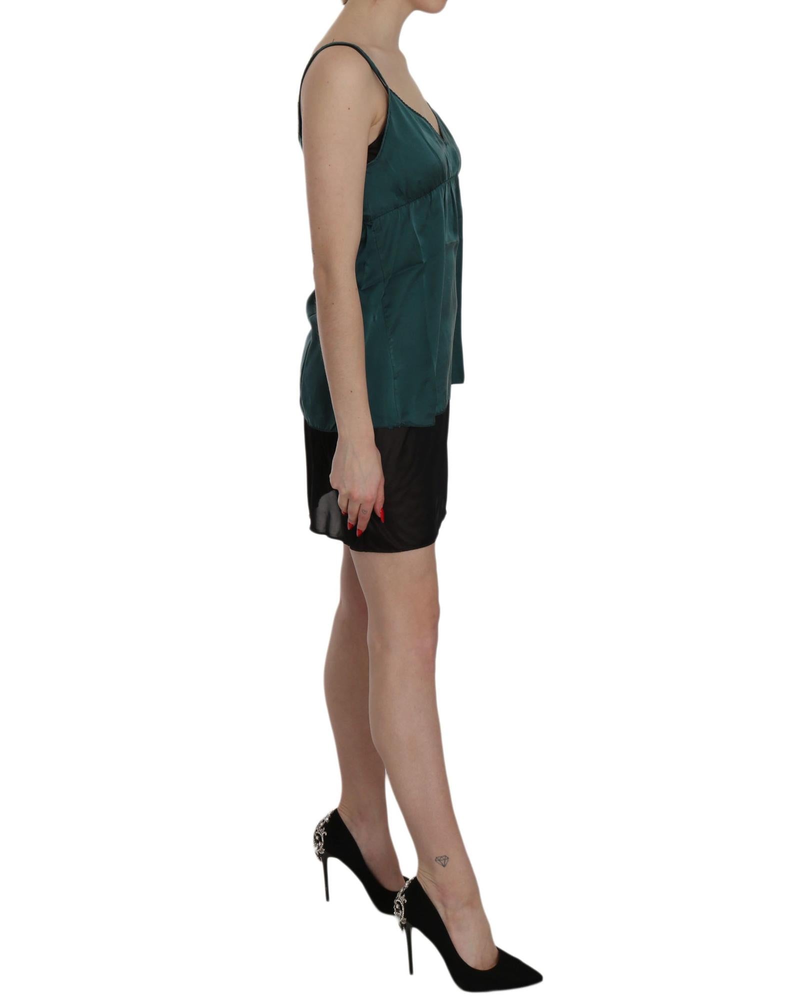 Spaghetti Strap Shift Mini Dress in 100% Silk 42 IT Women 5