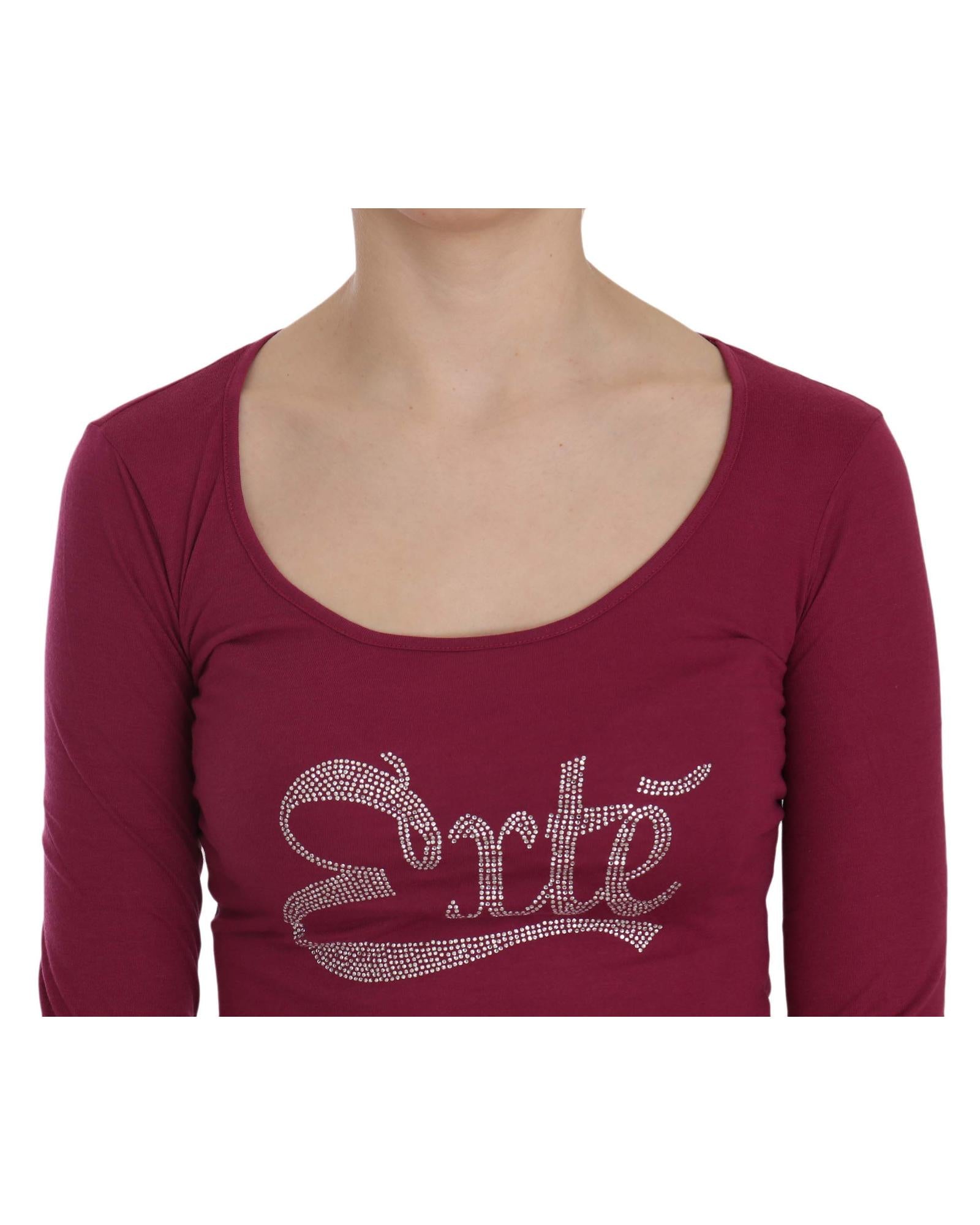 EXTE Fuchsia Crystal Embellished Blouse 44 IT Women 5