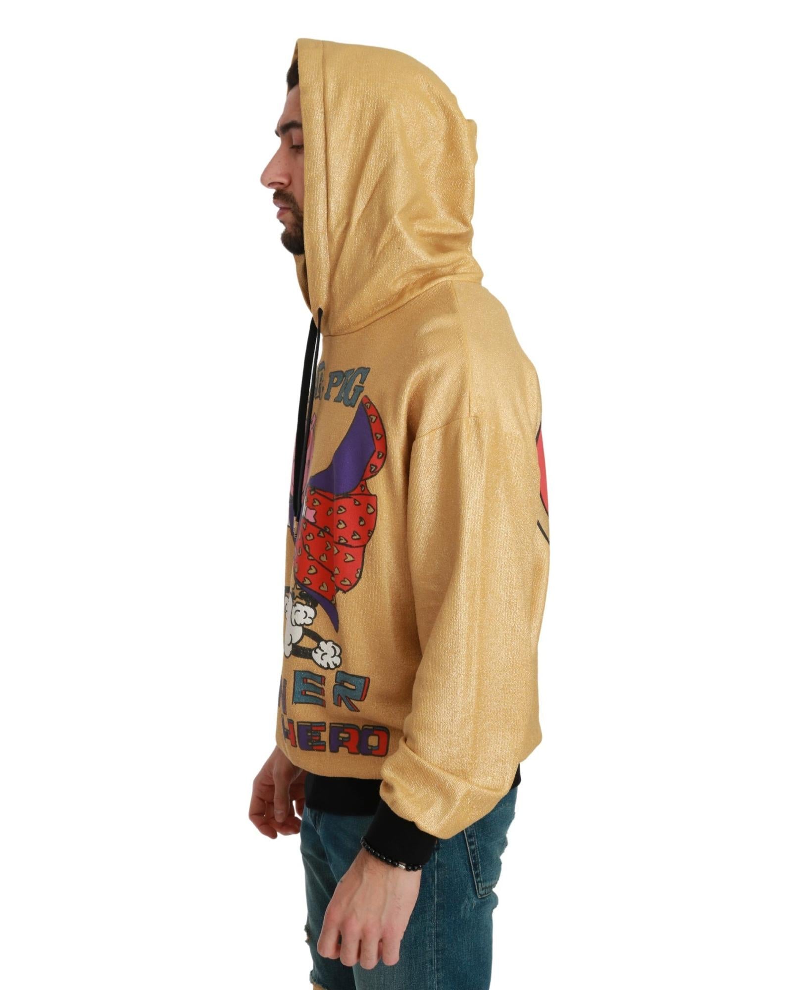Dolce & Gabbana Men's Gold Pig of the Year Hooded Sweater - 46 IT 5
