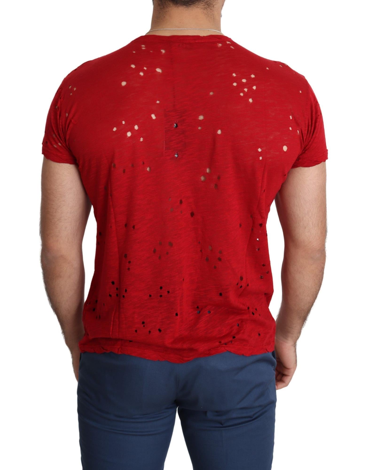 Authentic Guess Red Cotton Stretch T-shirt XL Men 3