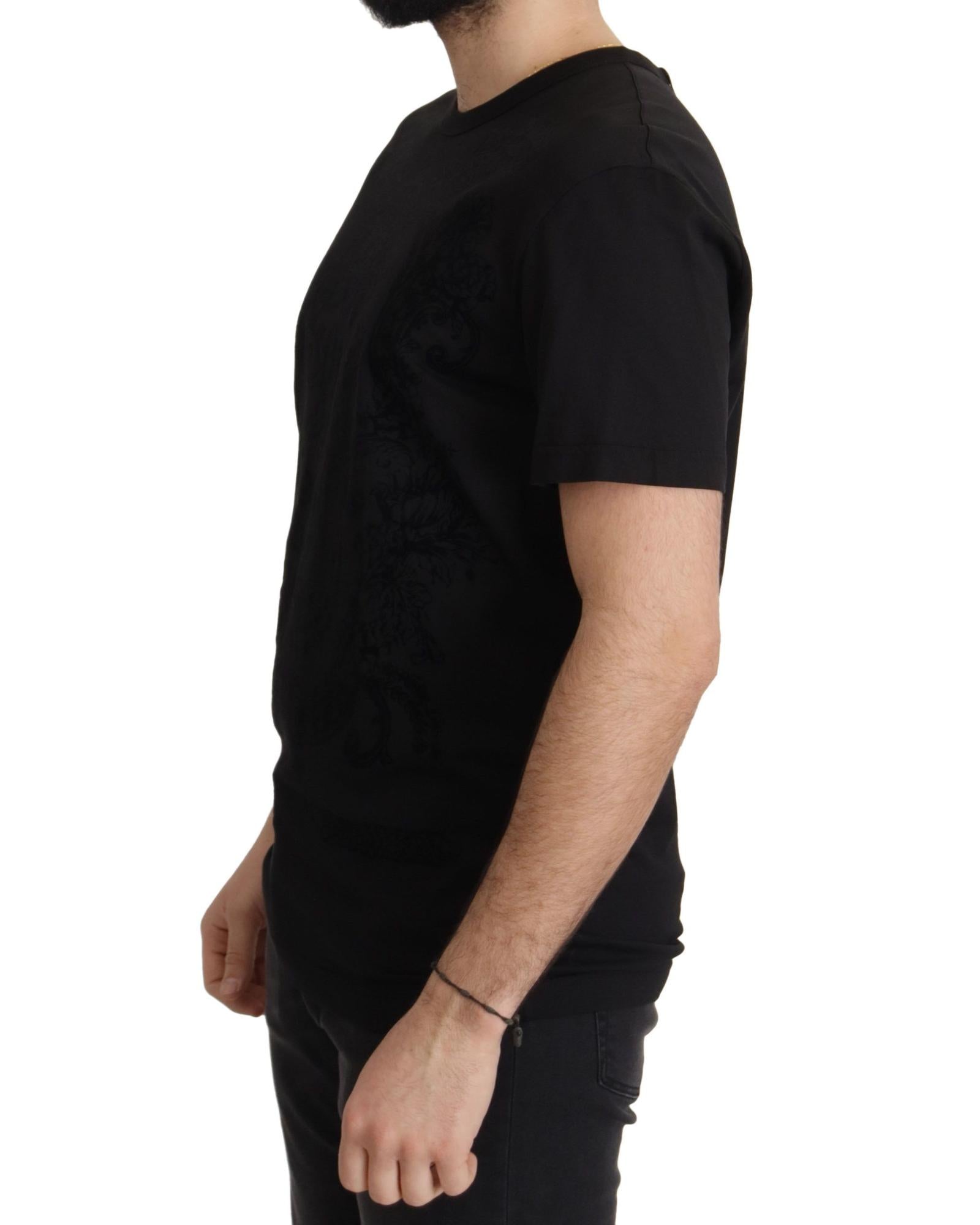 Authentic Dolce & Gabbana Black Baroque Motive T-shirt 52 IT Men 3