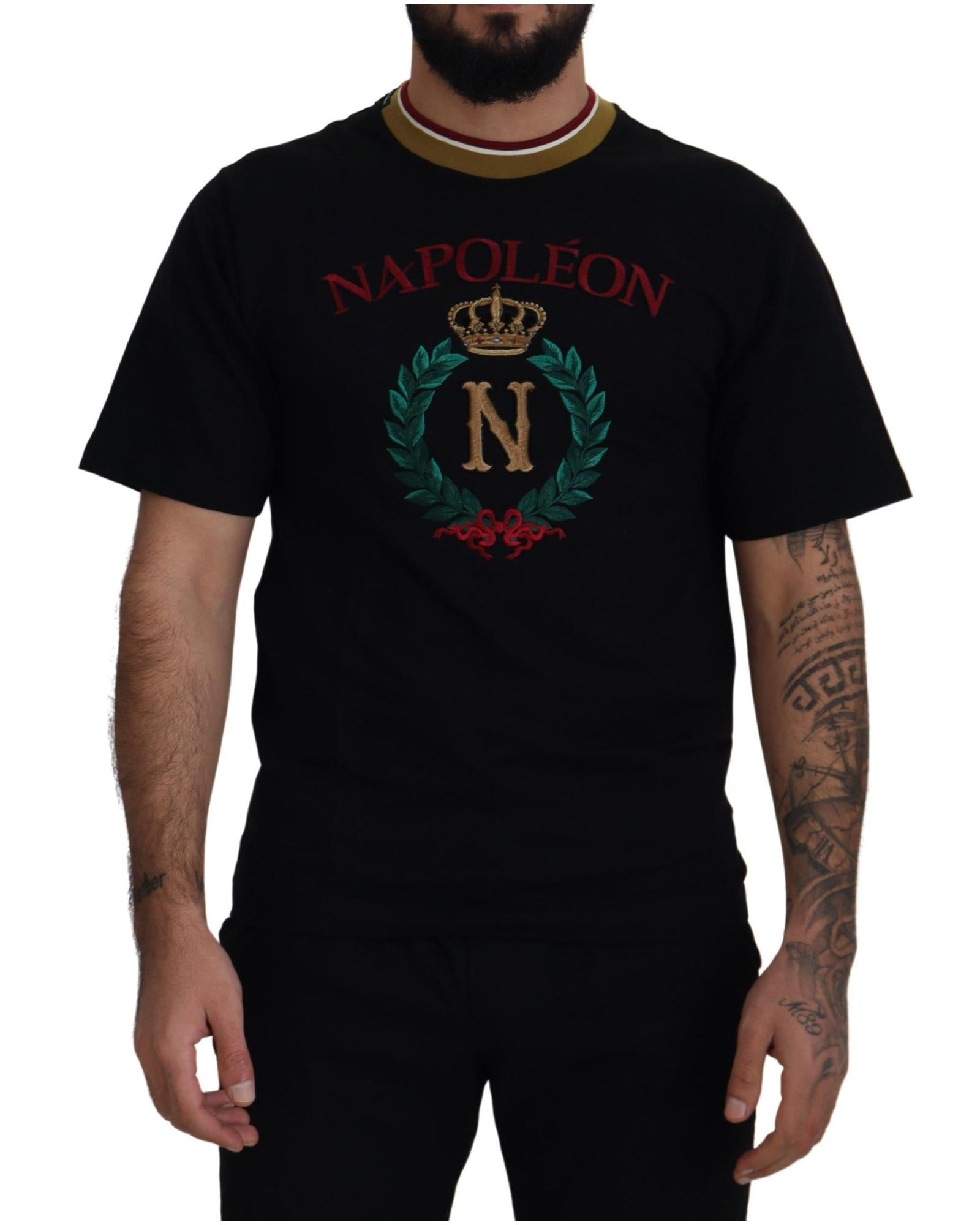 Authentic Dolce & Gabbana Logo Embroidered Short Sleeve T-Shirt 44 IT Men