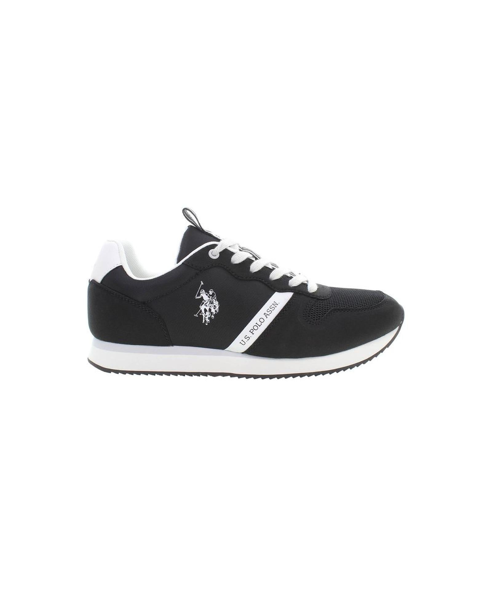 US POLO ASSN Men's Black Polyester Sneaker - 41 EU