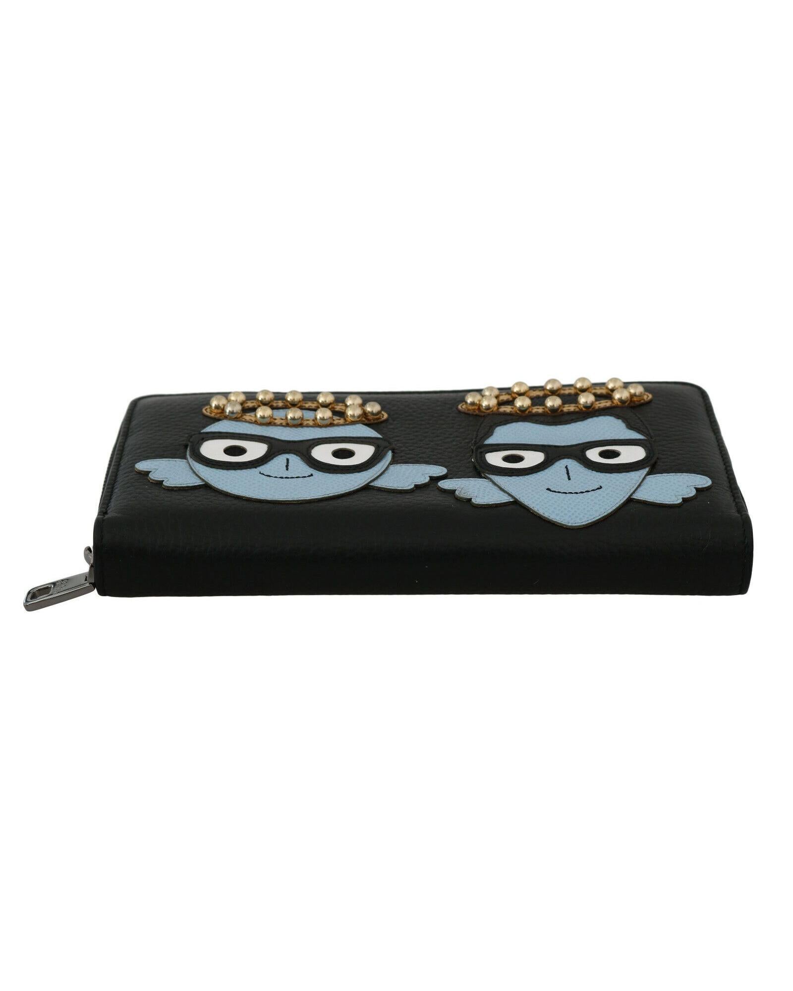 100% Authentic Dolce & Gabbana Leather Wallet with Logo Details One Size Men 4
