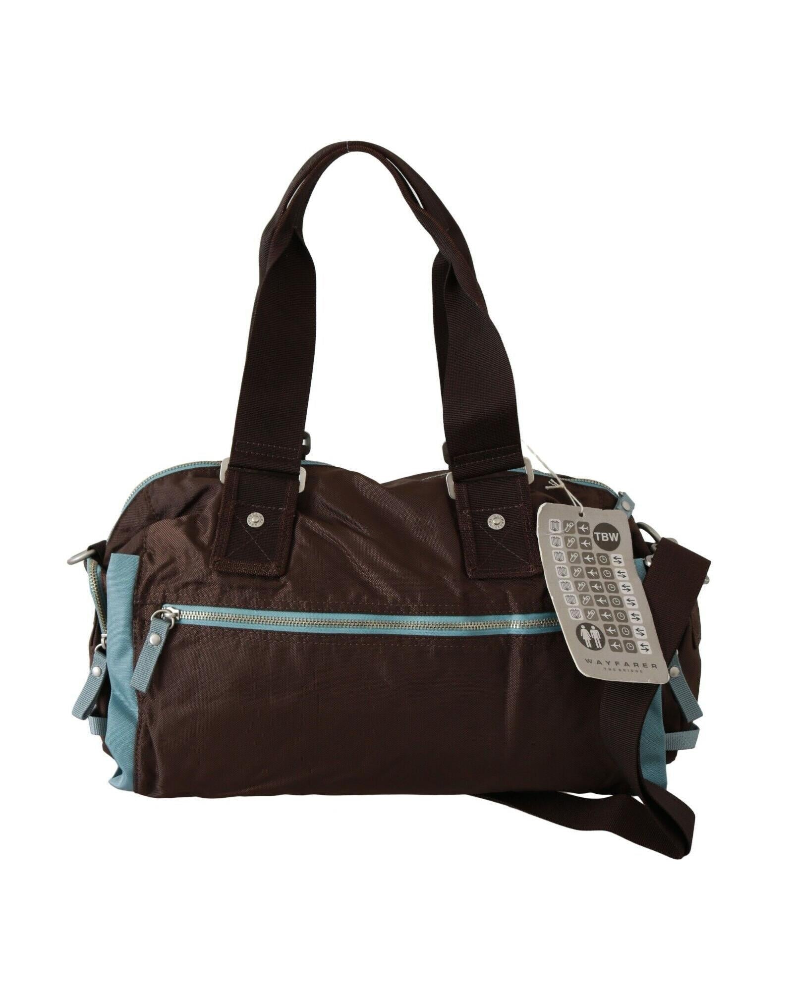 WAYFARER Women Bag - Duffel Style Brown Fabric Logo Details One Size Women 3