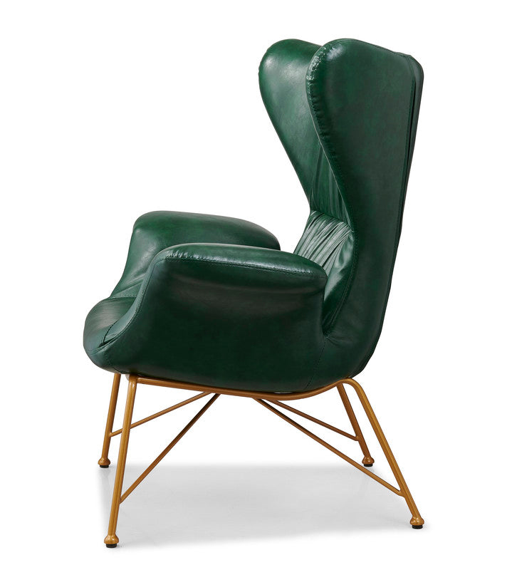 Vintage Butterfly Armchair with Gold Steel Legs Green 5
