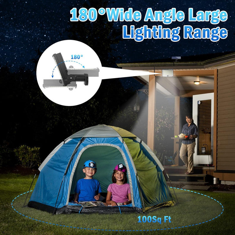 KagoLing Solar Lights Outdoor 202 LED Motion Sensor Lights IP65 Waterproof 120 Degree Beam Angle Solar Garden Lights 2 Pack with 5M Cable 4