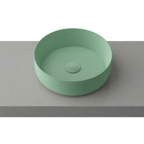 2023 Matte Black matte white matte Pink Green Gold Copper Round 360 mm Dia top counter basin porcelain sink 15