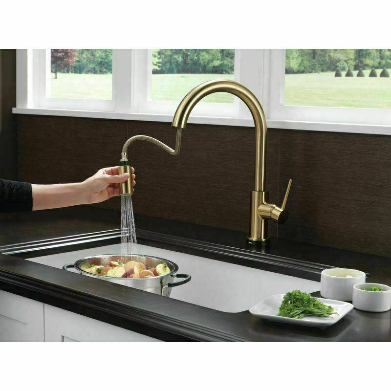 2023 Matte Black Pull out Kitchen tap Solid stainless steel PVD plated 4