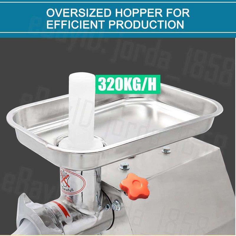 1.63HP Commercial Meat Mincer- Electric Grinder & Sausage Maker Filler 1200W 8
