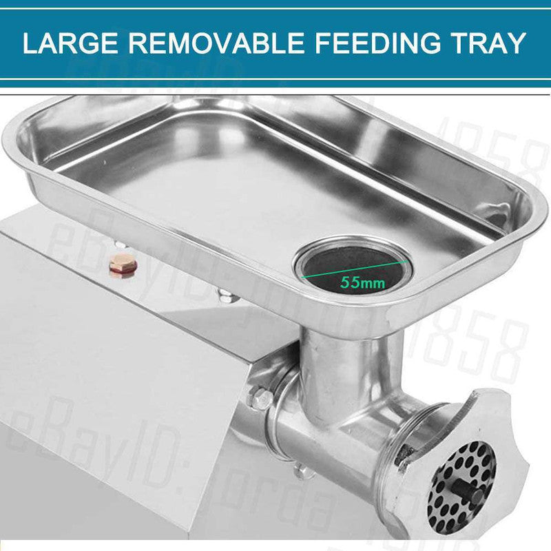 1.63HP Commercial Meat Mincer- Electric Grinder & Sausage Maker Filler 1200W 11