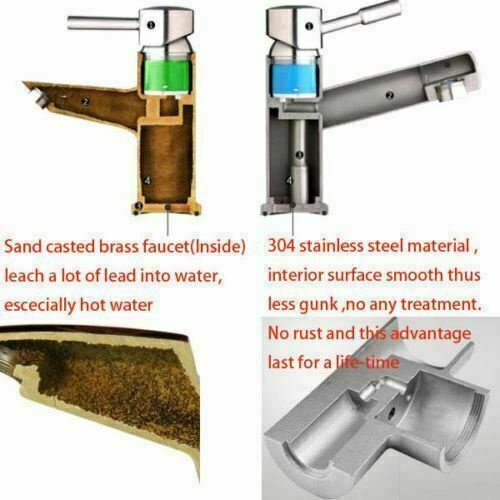 2023 Brushed Nickel Stainless steel L shape pull out with spray function spring kitchen mixer tap faucet Stainless steel Made PVD plated 4