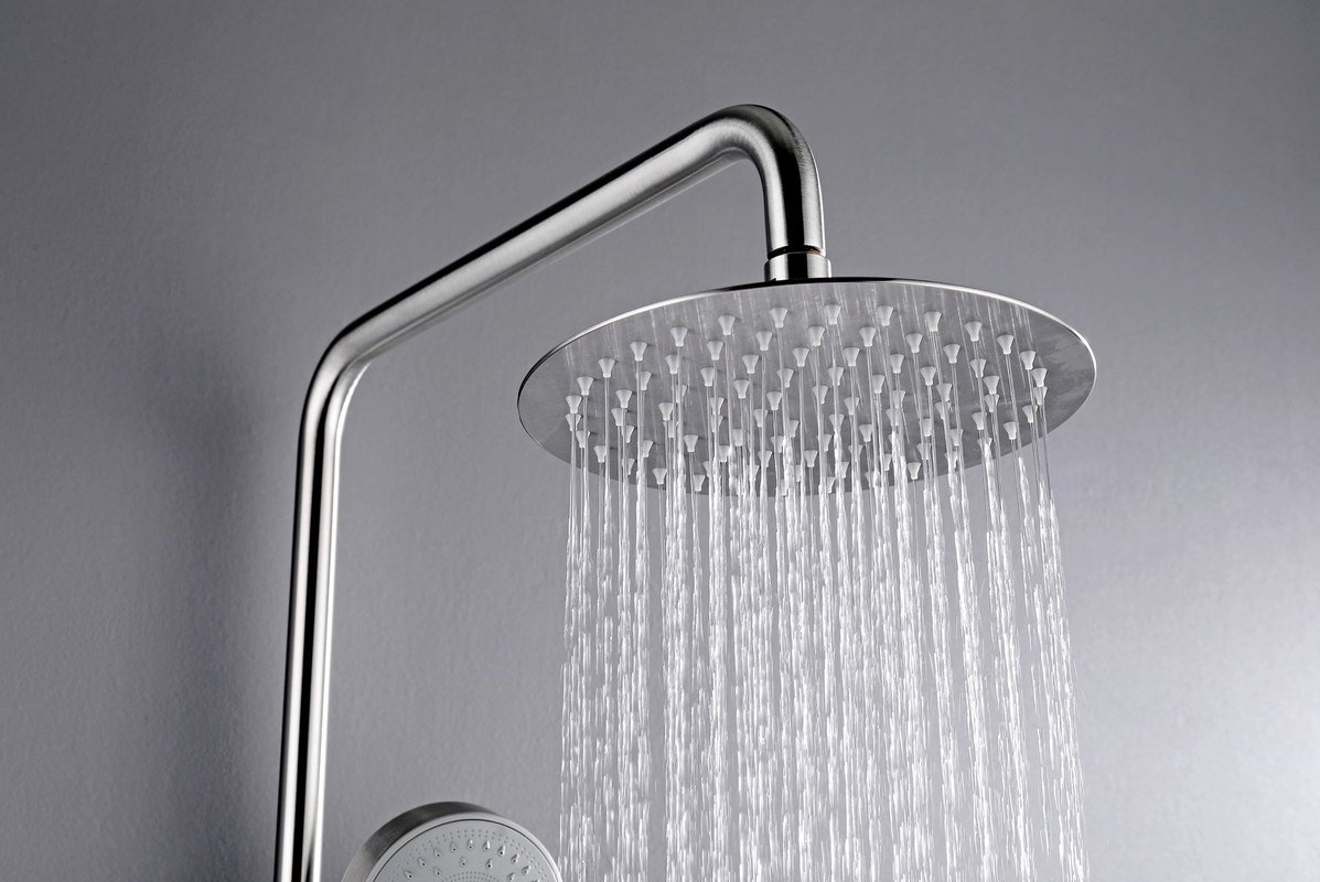 2023 Brushed Nickel Solid Stainless Steel 304 made shower set w diverter 200 mm head sprayer hand held head Suit Outdoor 4