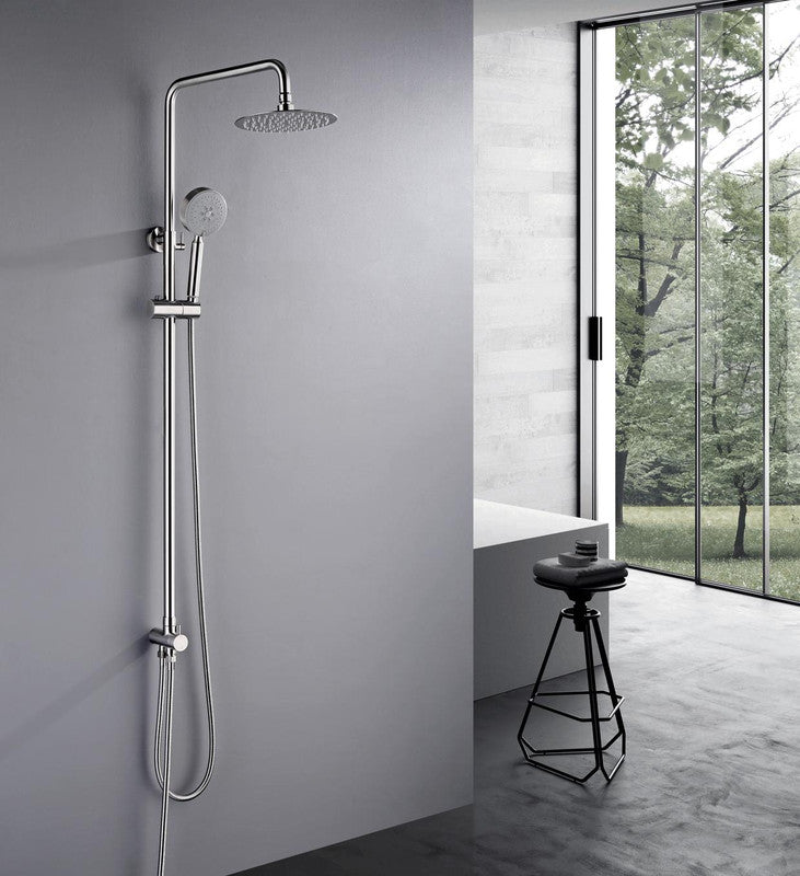 2023 Brushed Nickel Solid Stainless Steel 304 made shower set w diverter 200 mm head sprayer hand held head Suit Outdoor 10