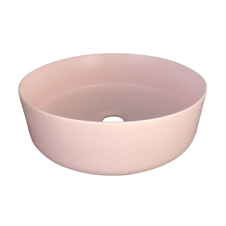 2020 Matte Pink Round 360 mm Dia top counter basin porcelain sink 5